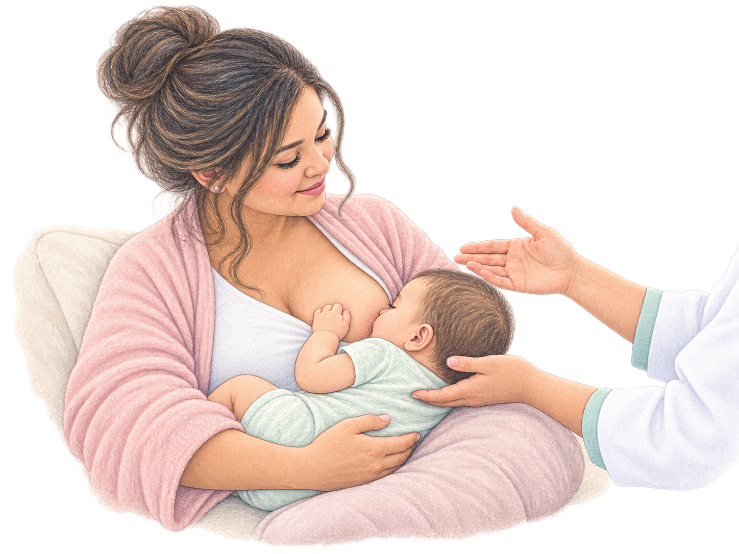 Breastfeeding care illustration
